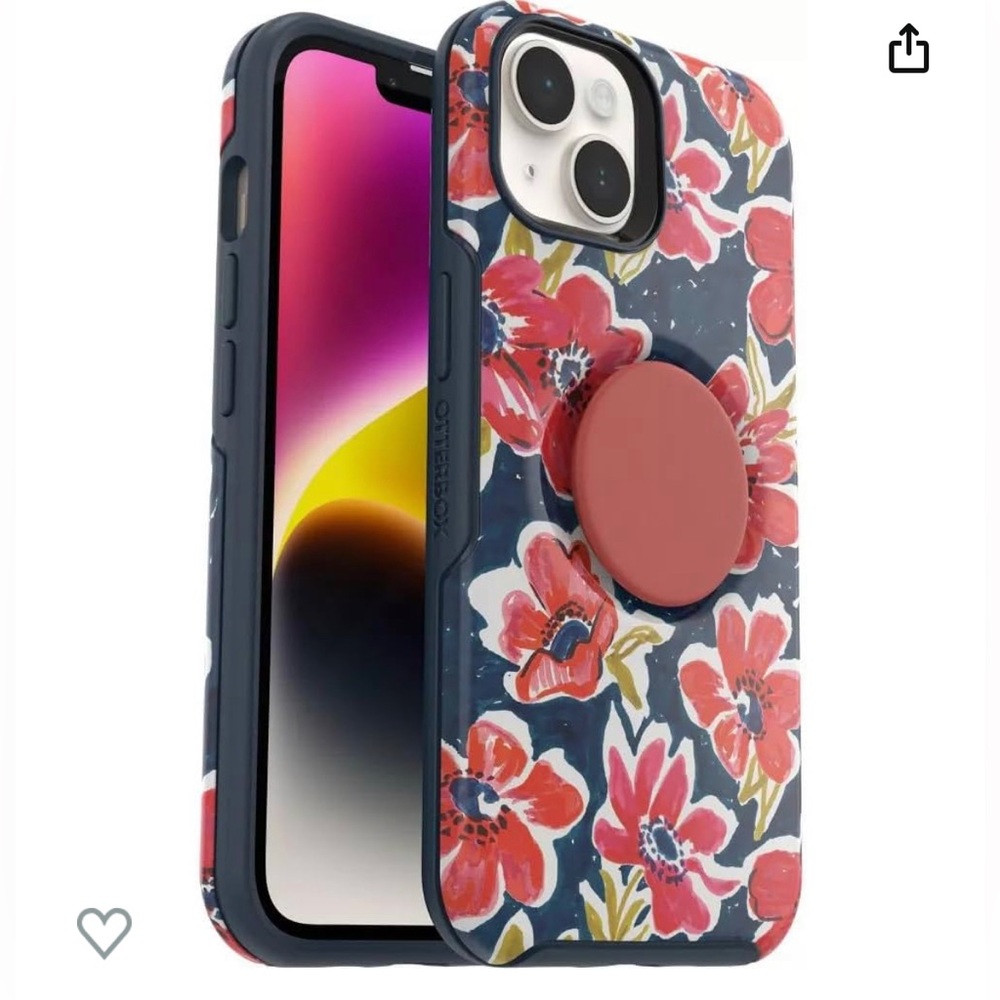 NIB! Otterbox Popsockets iPhone 14 Plus Symmetry Series Flowerama